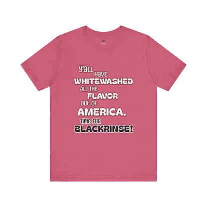 Statement Graphic Tee - ‘Y'all Have Whitewashed All The Flavor Out of America, Time for Blackrinse!’