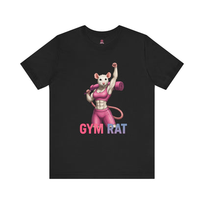 Gym Rat Unisex Tee, Fitness Motivational Shirt, Cute Workout Top, Gift for Gym Lovers, Funny Exercise Apparel