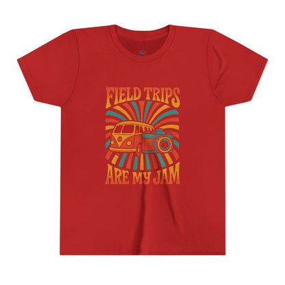 Vintage Field Trips Youth Tee, Summer Camp Shirt, Adventure T-Shirt, Back to School Outfit, Fun Classroom Top