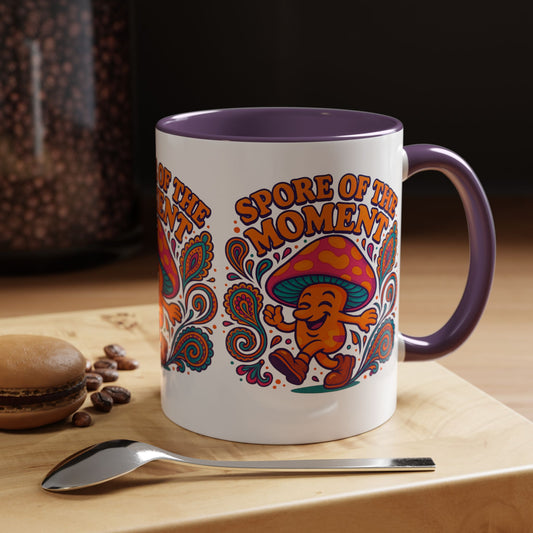 Colorful Psychedelic Coffee Mug - Spore of the Moment, Fun Gift for Mushroom Lovers, Quirky Kitchen Decor, Unique Birthday Present, [...]