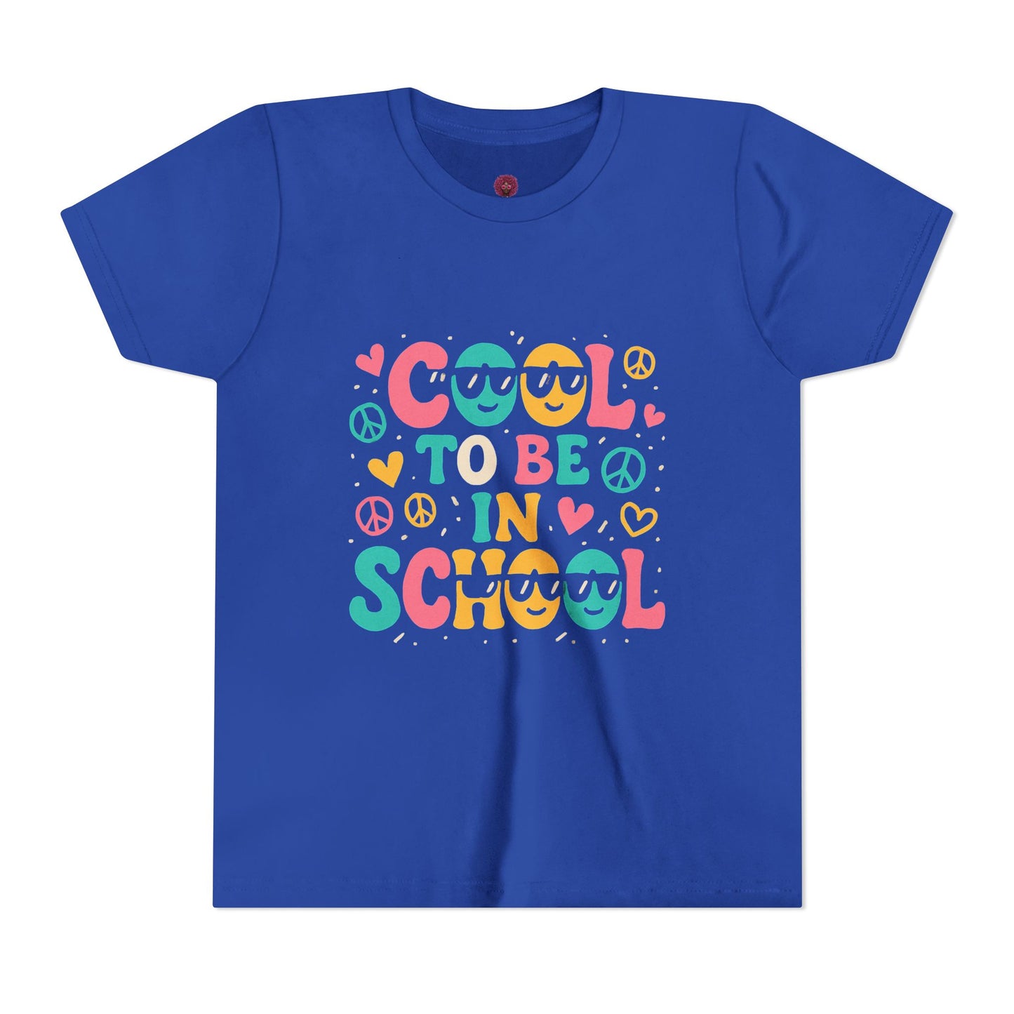 Cool to Be in School Youth Tee - Colorful Graphic Tee, Trendy Kids Shirt, Back to School Outfit, Youth Top,