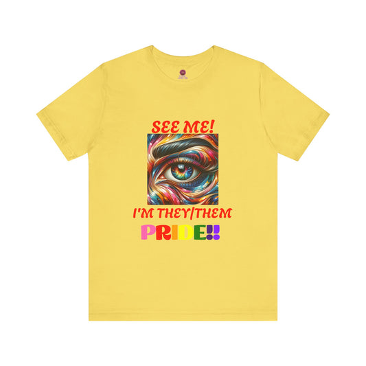 They/Them Pride Short Sleeve Unisex Tee - Celebrate Identity & Inclusivity