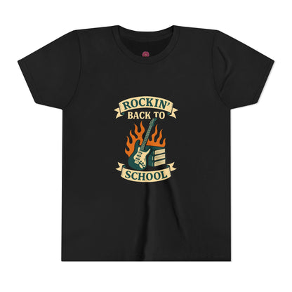 Rockin' Back to School Youth Short Sleeve Tee, Kids T-Shirt, Back to School Apparel, Music Lover Gift, Youth Fashion