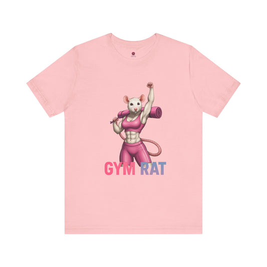 Gym Rat Unisex Tee, Fitness Motivational Shirt, Cute Workout Top, Gift for Gym Lovers, Funny Exercise Apparel