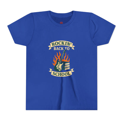 Rockin' Back to School Youth Short Sleeve Tee, Kids T-Shirt, Back to School Apparel, Music Lover Gift, Youth Fashion