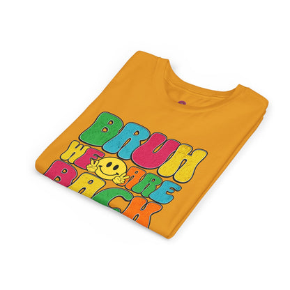 Youth Graphic Tee - Bruh We Are Back Fun & Colorful Retro Design,  Back to School, Summer Vibes